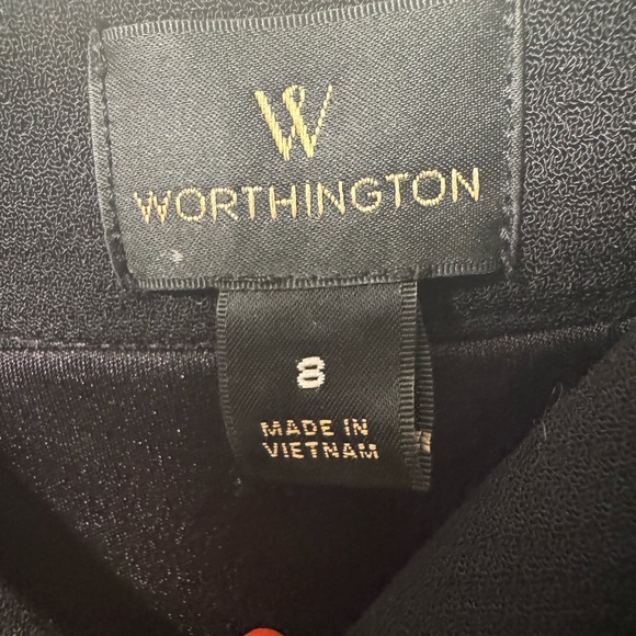 Black Cold Shoulder Cocktail Dress - Size 8 Worthington - Picture 2 of 5